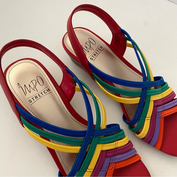Impo Rosie Wedge Sandals Rainbow Bright Multi 6.5 - Picture 6 of 6